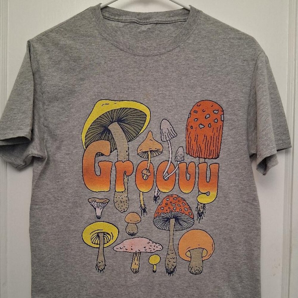 Groovy Mushroom Adult Graphic T-Shit